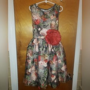 NWT Pippa & Julie floral windowpane dress